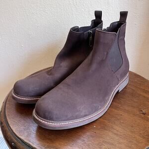 Blondo Grant Waterproof Suede Chelsea Boot Dark Brown 10.5 Men's